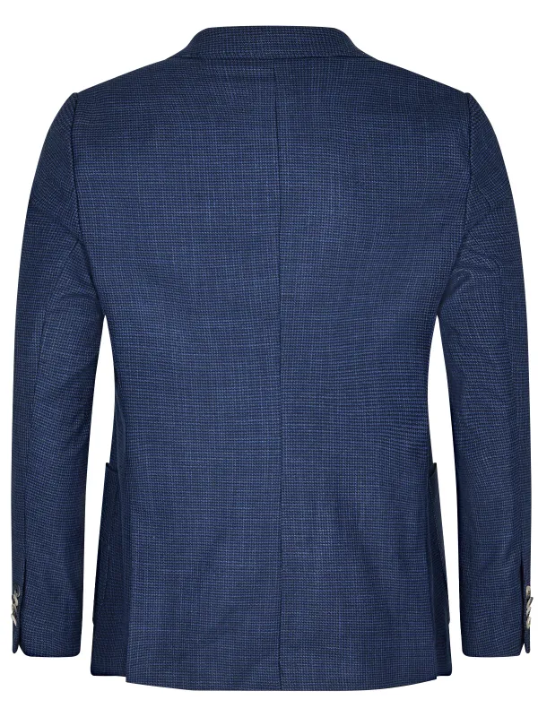 2BLIND2C NAVY CHECK SUIT BLAZER
