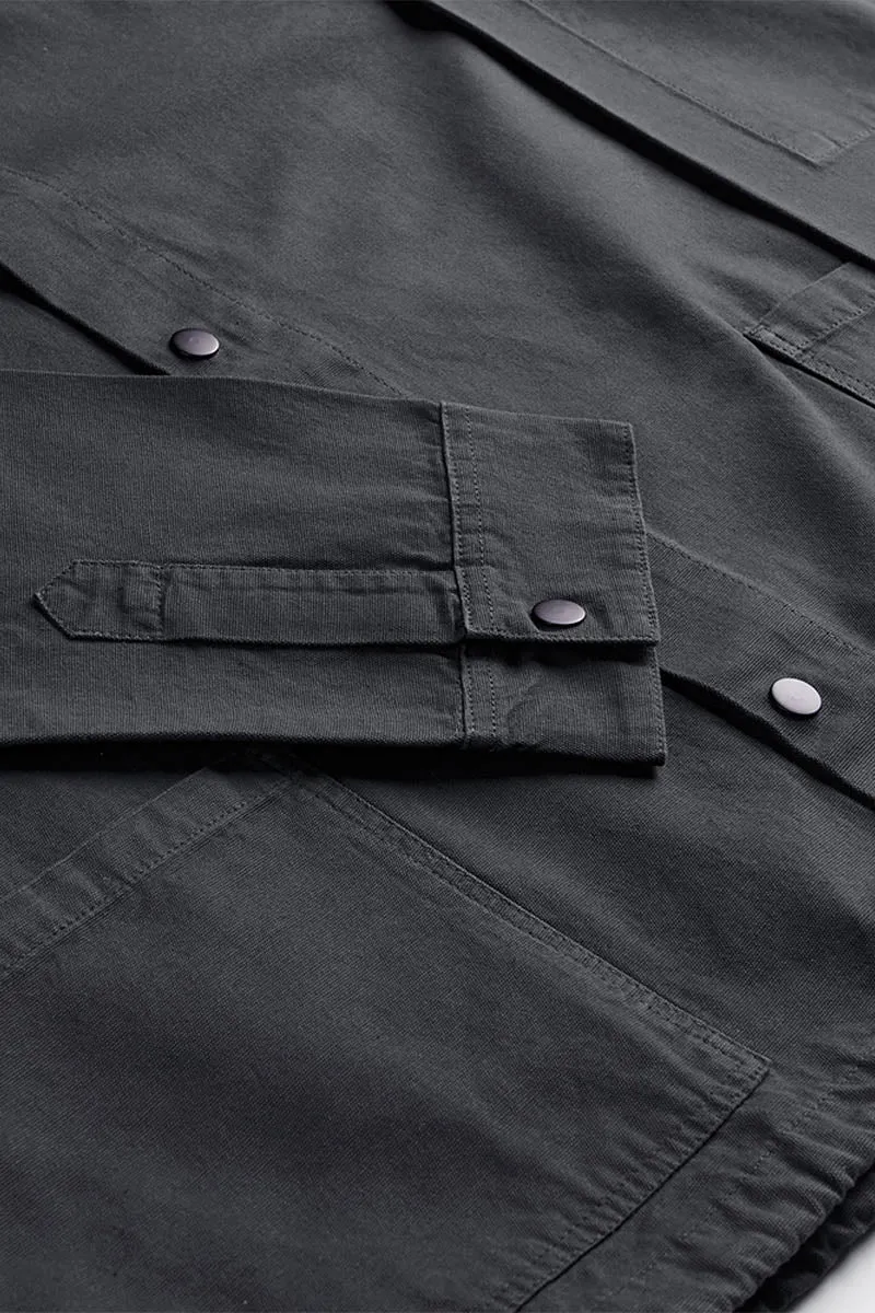 3013 Button Coach Jacket | Charcoal