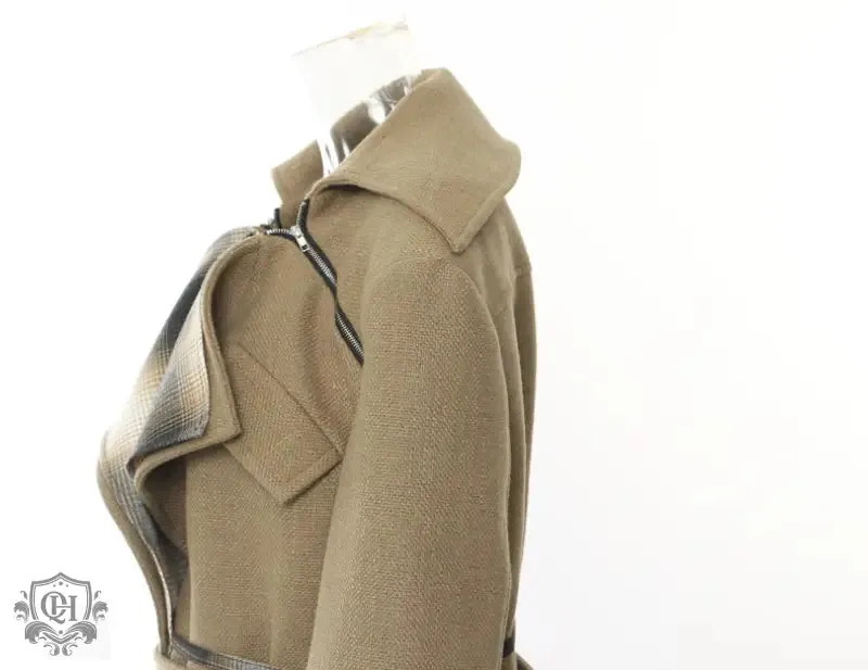 Asymmetrical Belted Coat