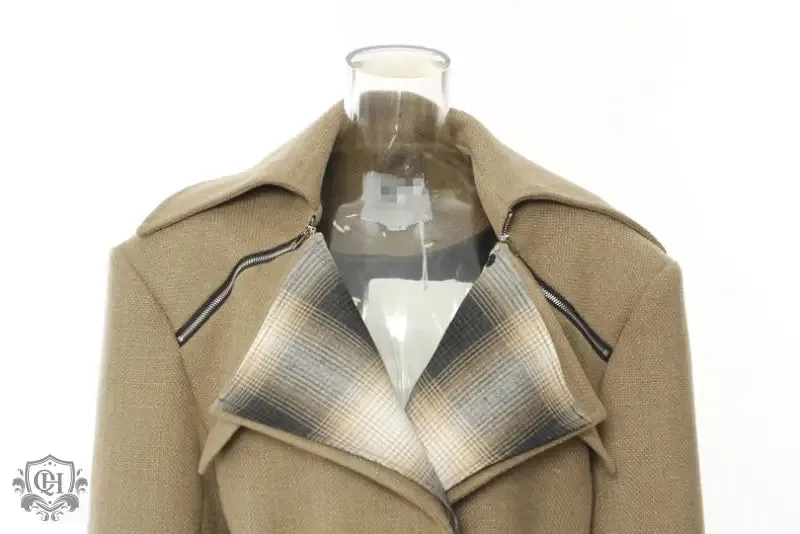 Asymmetrical Belted Coat