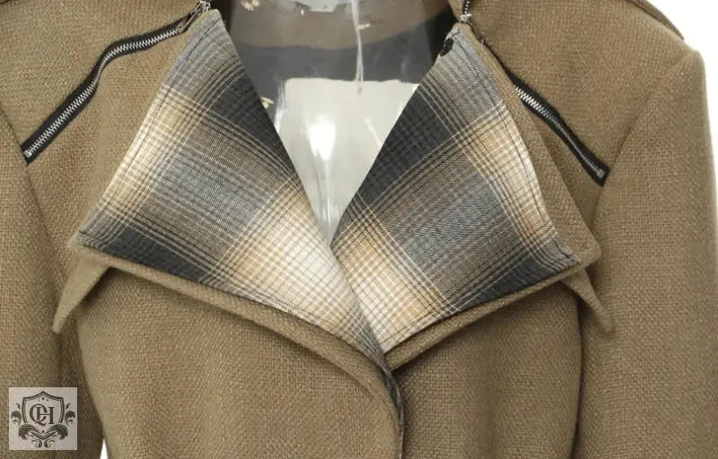 Asymmetrical Belted Coat
