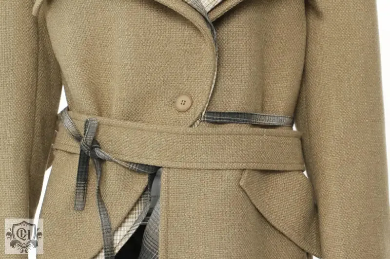 Asymmetrical Belted Coat