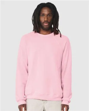 BELLA   CANVAS Sponge Fleece Raglan Crewneck Sweatshirt 3901 Pink