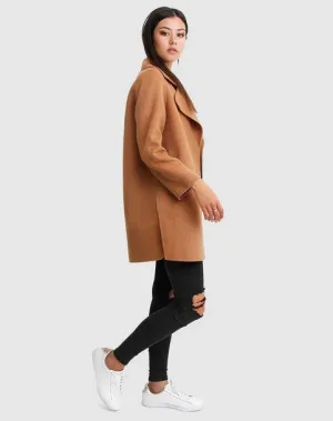 Belle & Bloom Ex Boyfriend Wool Blend Oversized Jacket Camel
