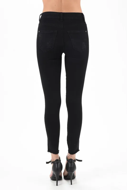 Black Distressed Jeans