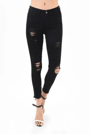 Black Distressed Jeans