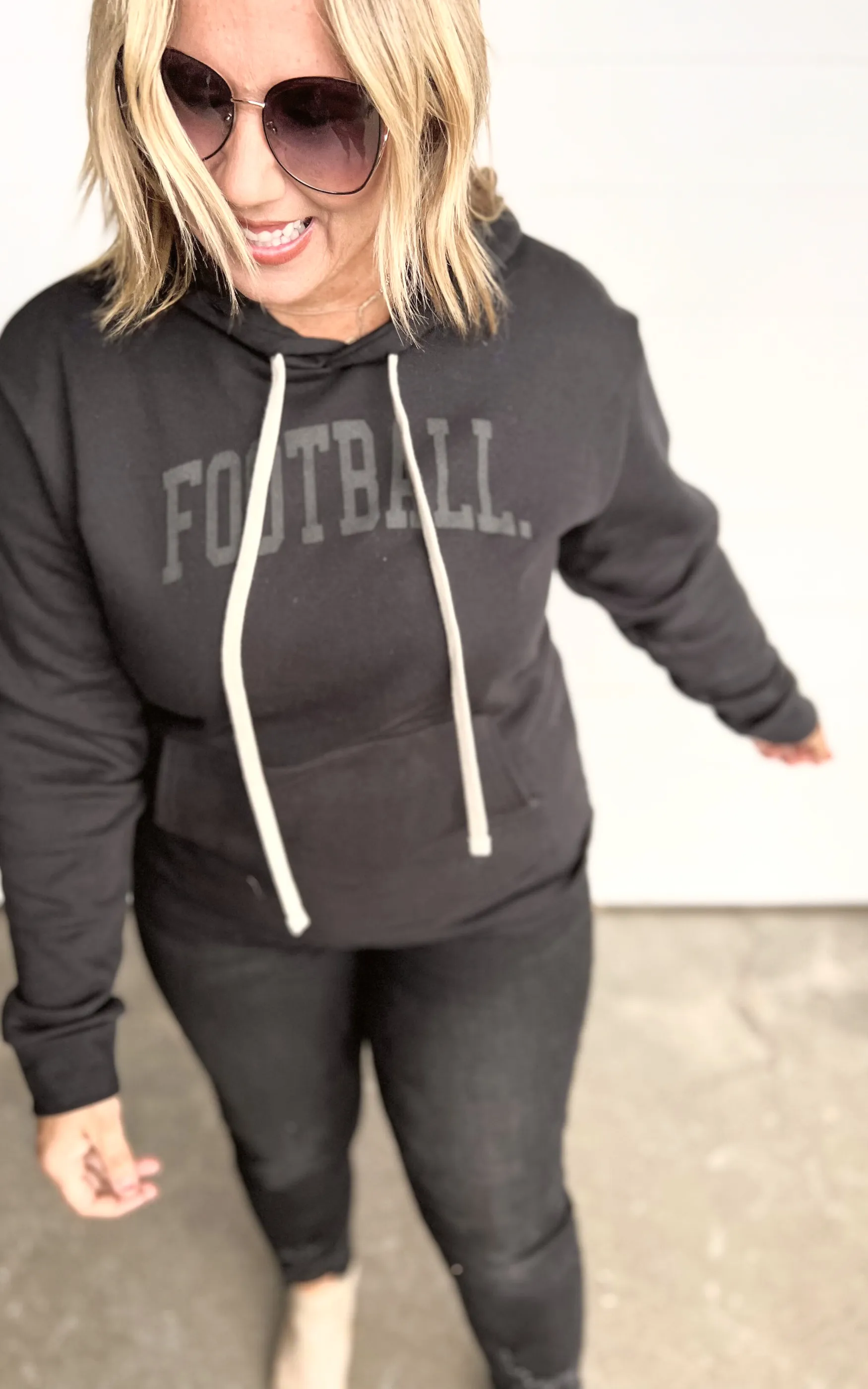 Black Football Hoodie**