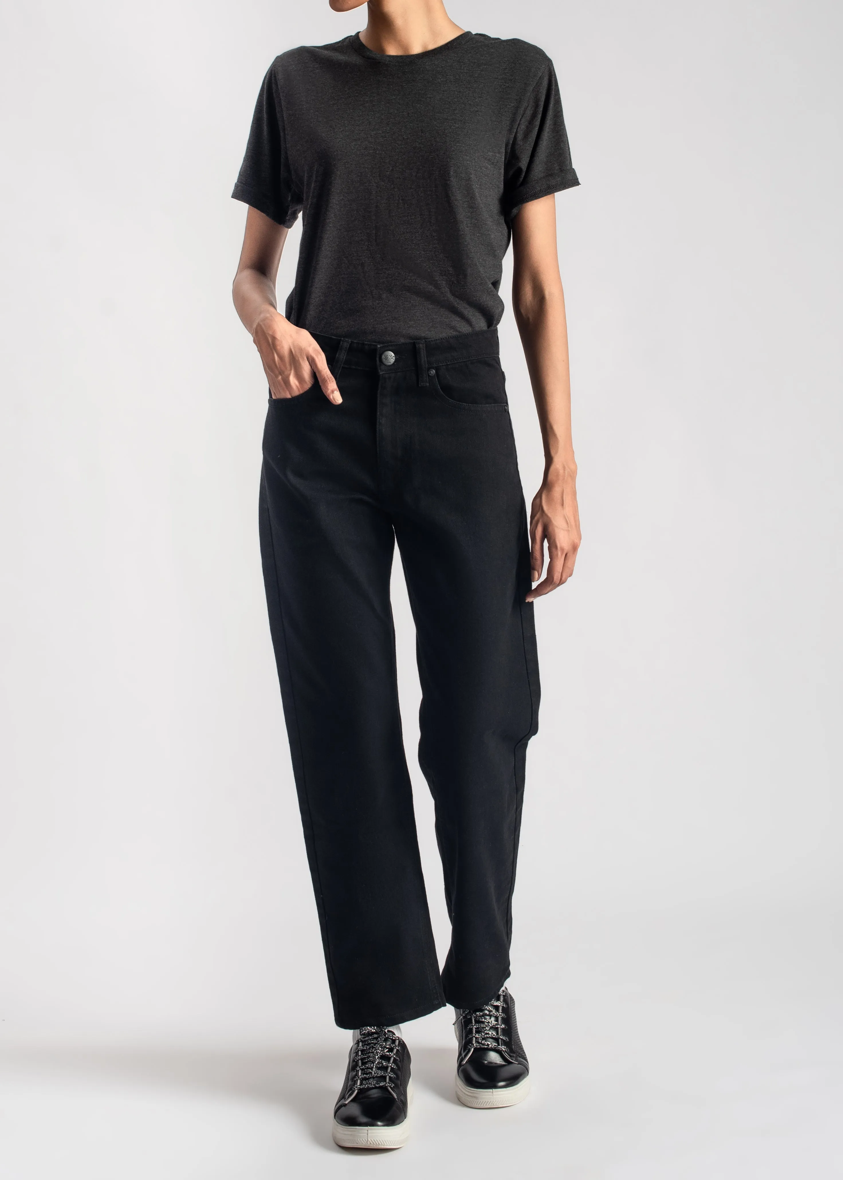 Black Pamela Mom Jeans