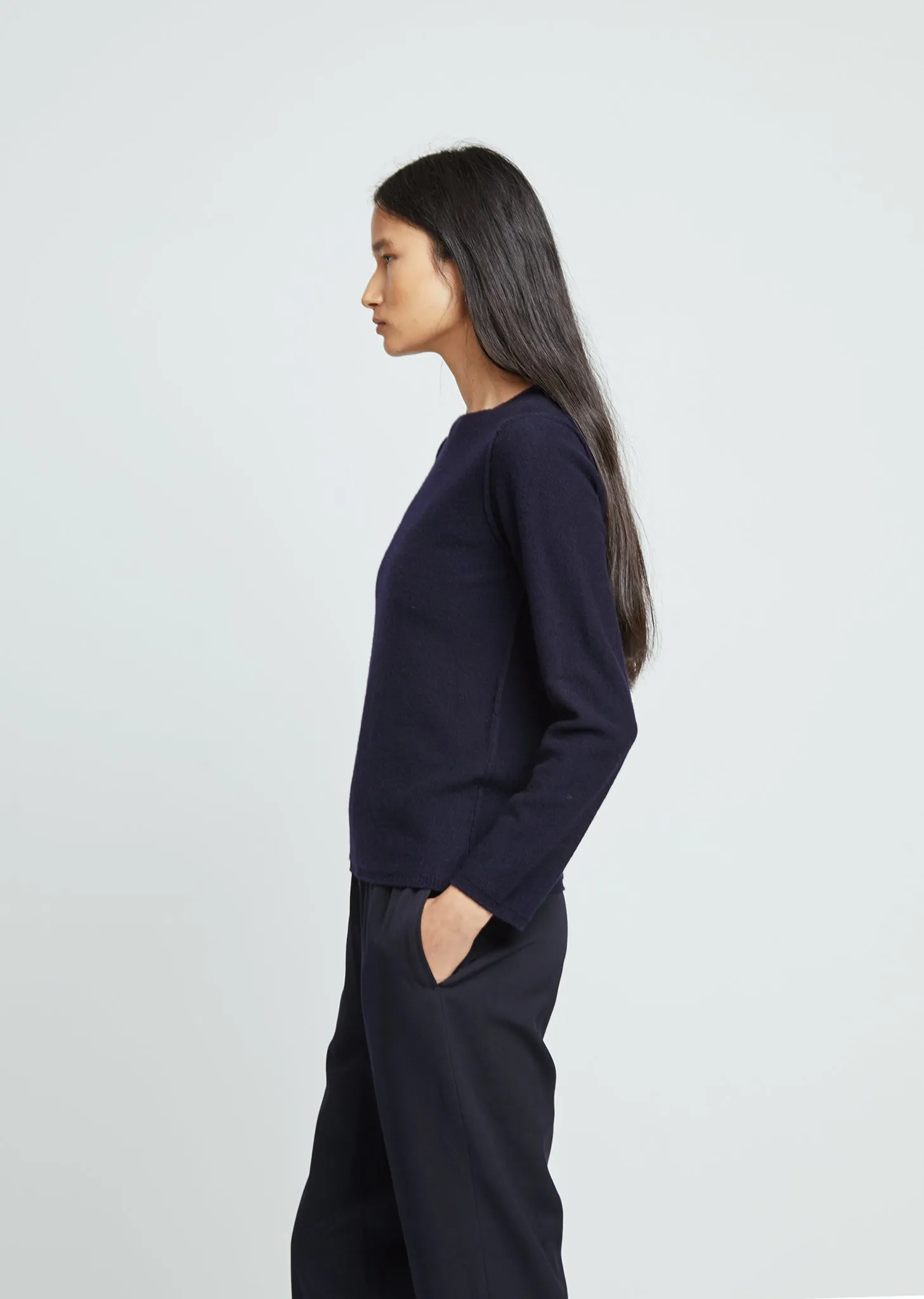 Carded Lambswool Crewneck Sweater