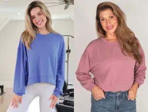Comfort Pullover In Plum Or Royal Blue (S-2XL)