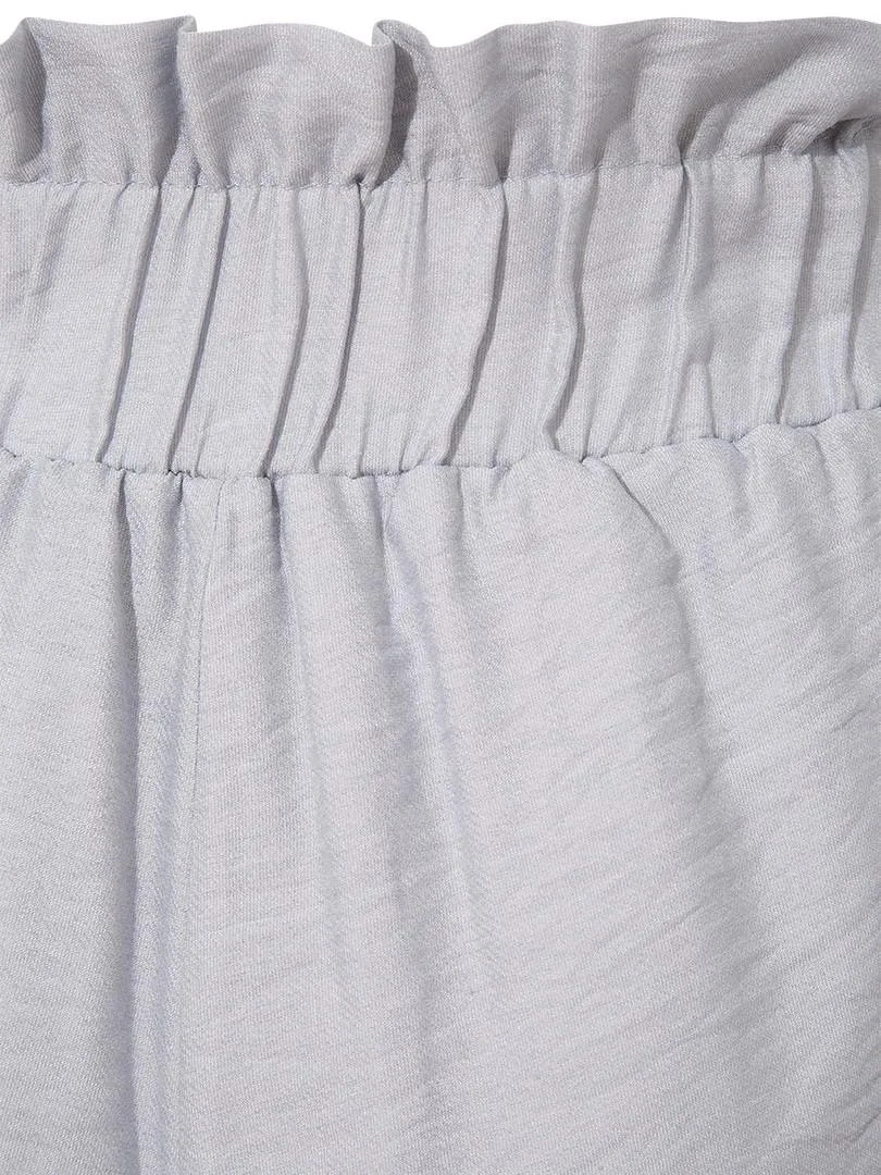 Comfortable Fit Shorts with Elasticated Waist - Grey