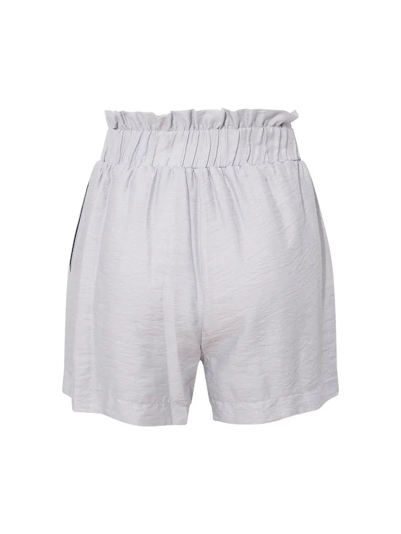 Comfortable Fit Shorts with Elasticated Waist - Grey