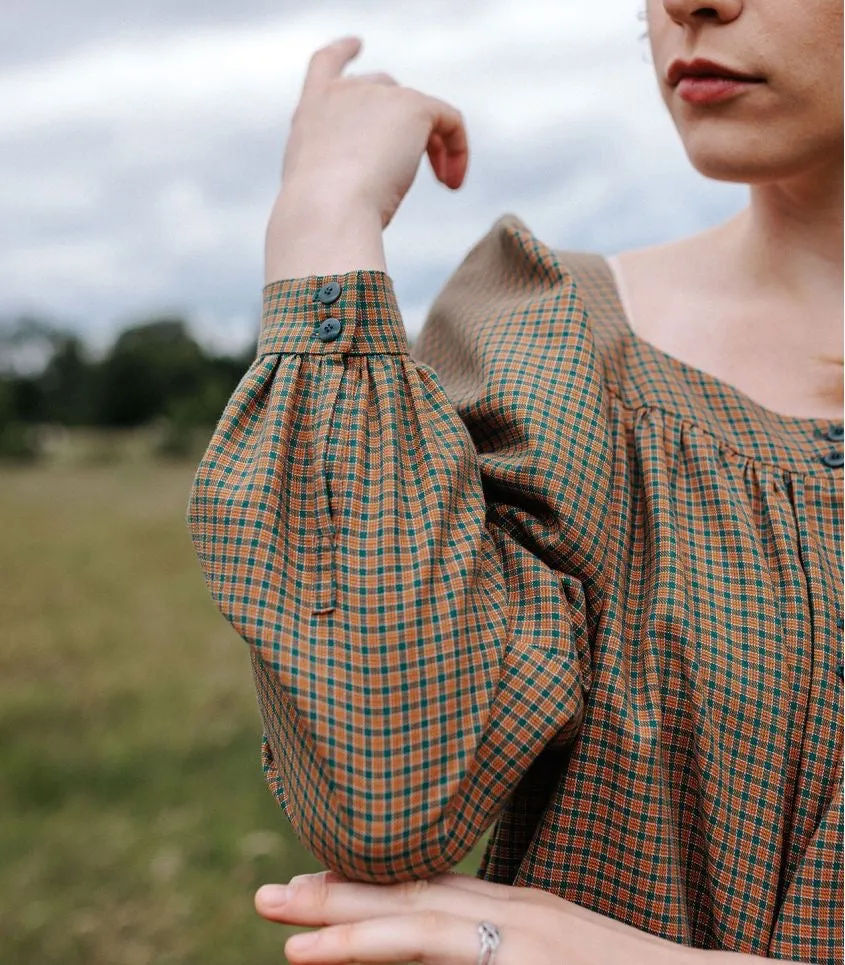 Cousette - Moreen Plaid in Toffee Cotton Fabric