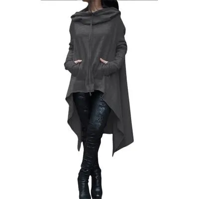 Cozy Autumn Poncho - Black