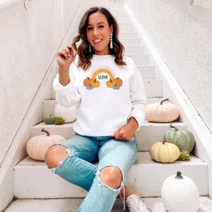 Custom Pumpkin Rainbow Pullover
