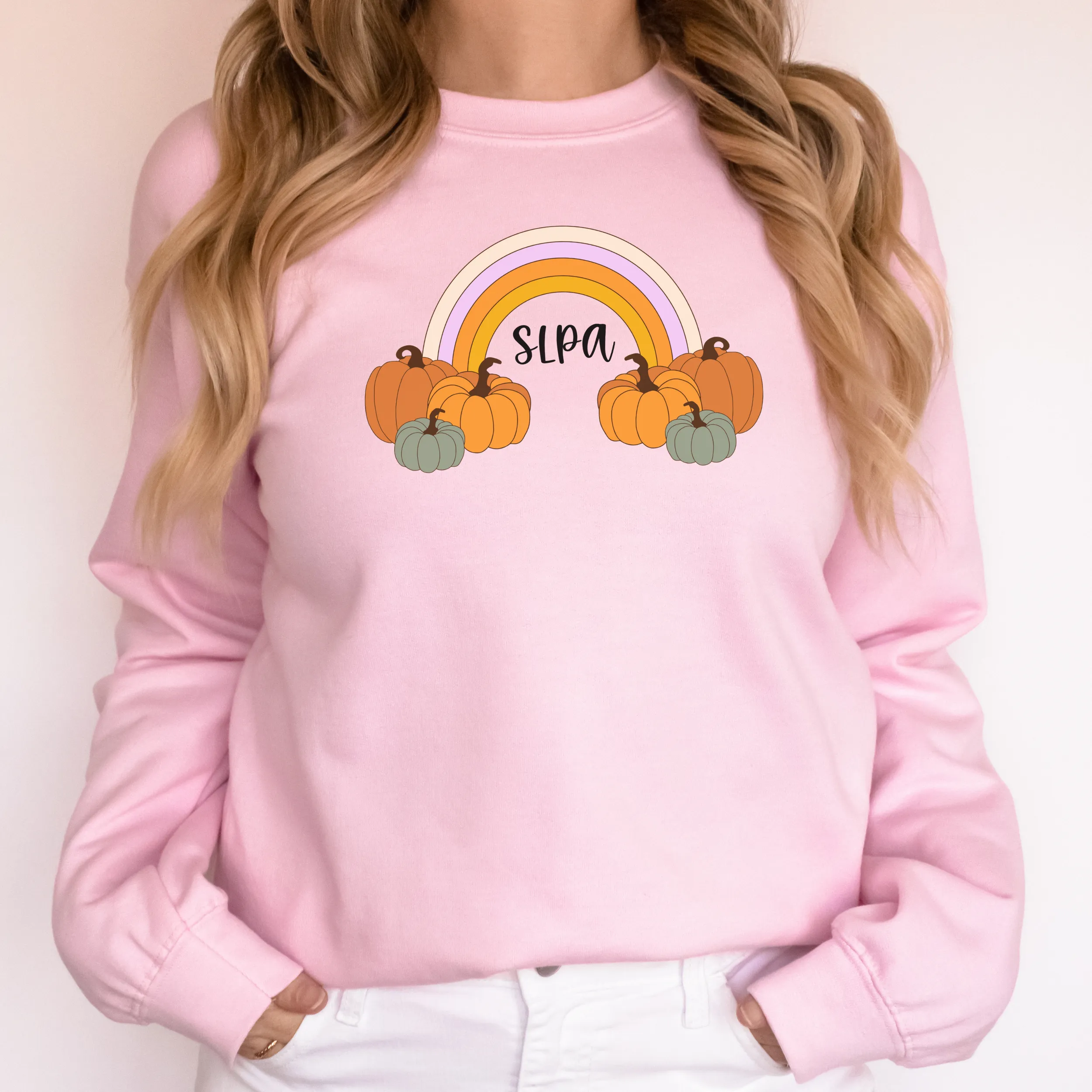 Custom Pumpkin Rainbow Pullover