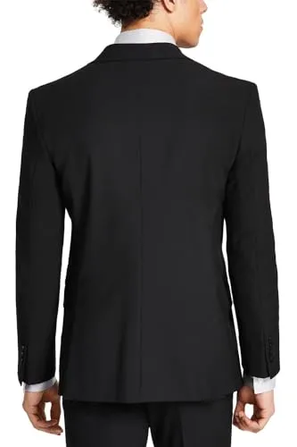 DKNY Men's Modern Fit High Performance Separates Business Suit Jacket, Black Solid, 38 Regular