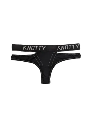 Double-Up Knotty Cotton Thong