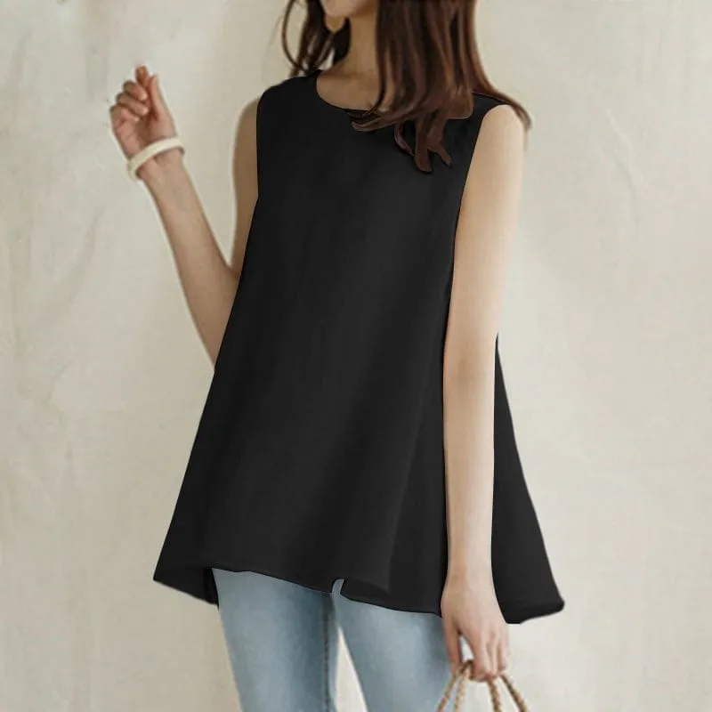 Evelyn Elegant Wrap Tank Top