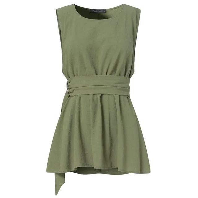 Evelyn Elegant Wrap Tank Top