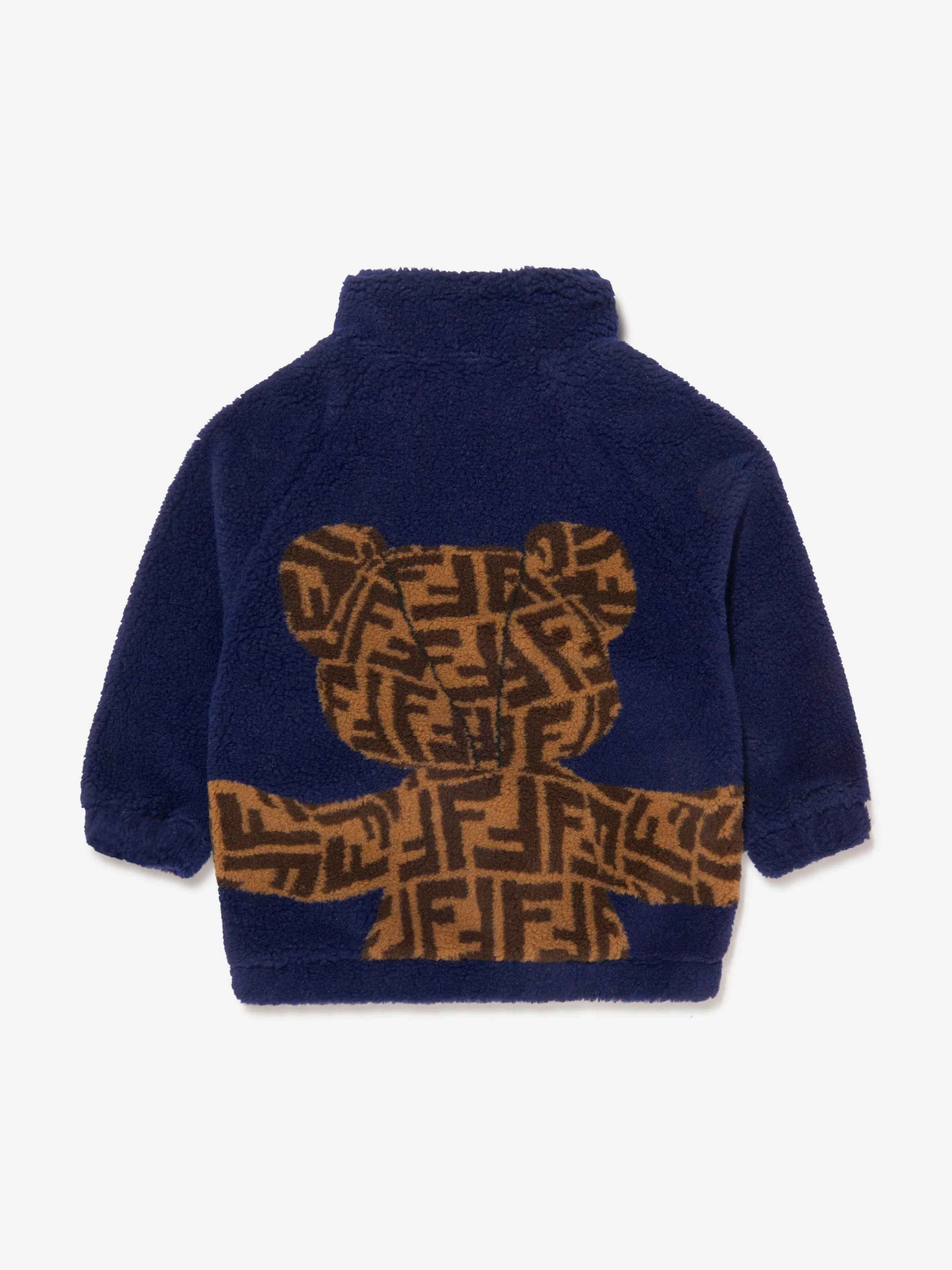 Fendi Kids Teddy Half-zip Sweatshirt