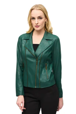 Foiled Knit Moto Jacket