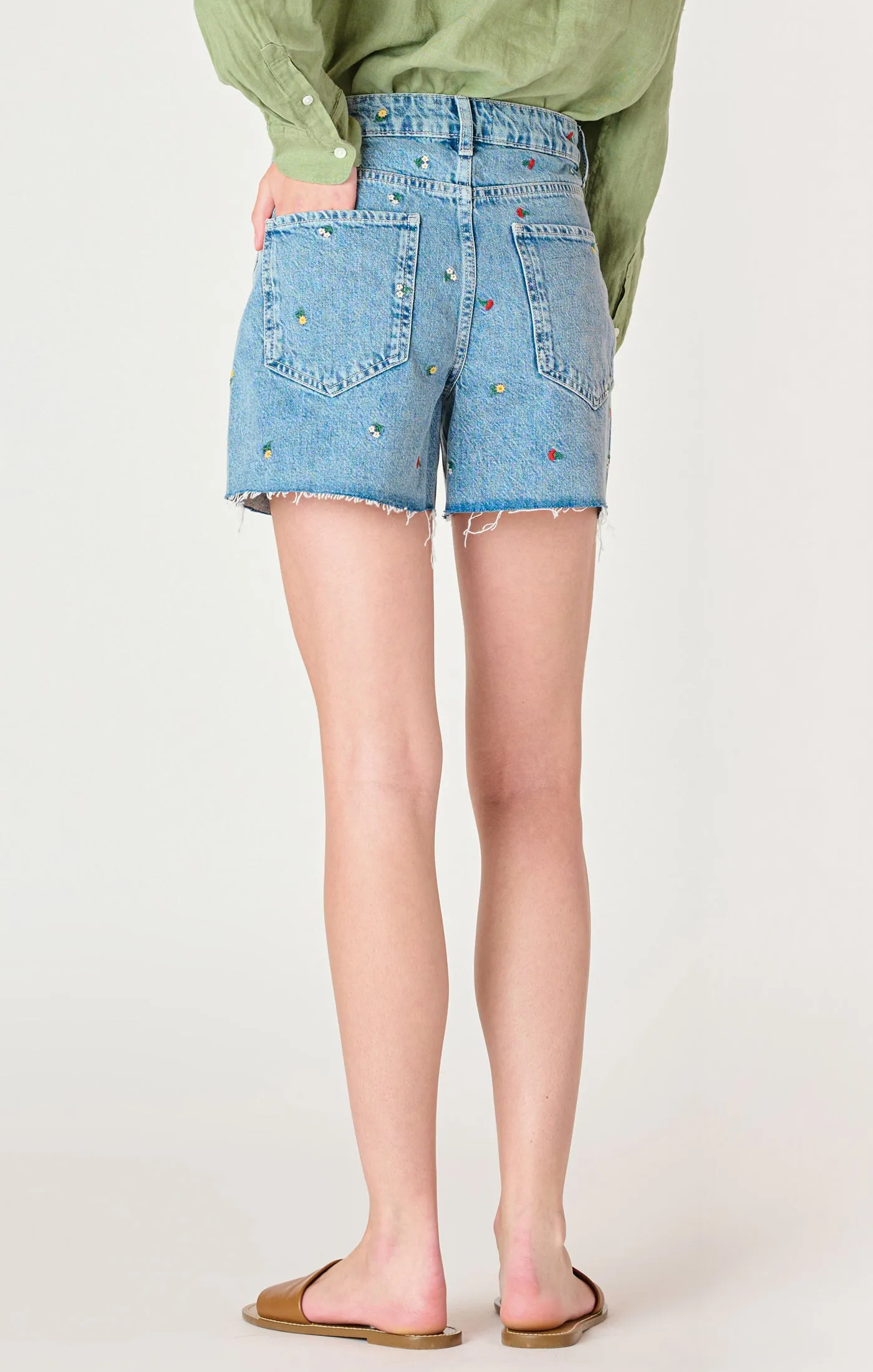Frayed Hem Denim Shorts