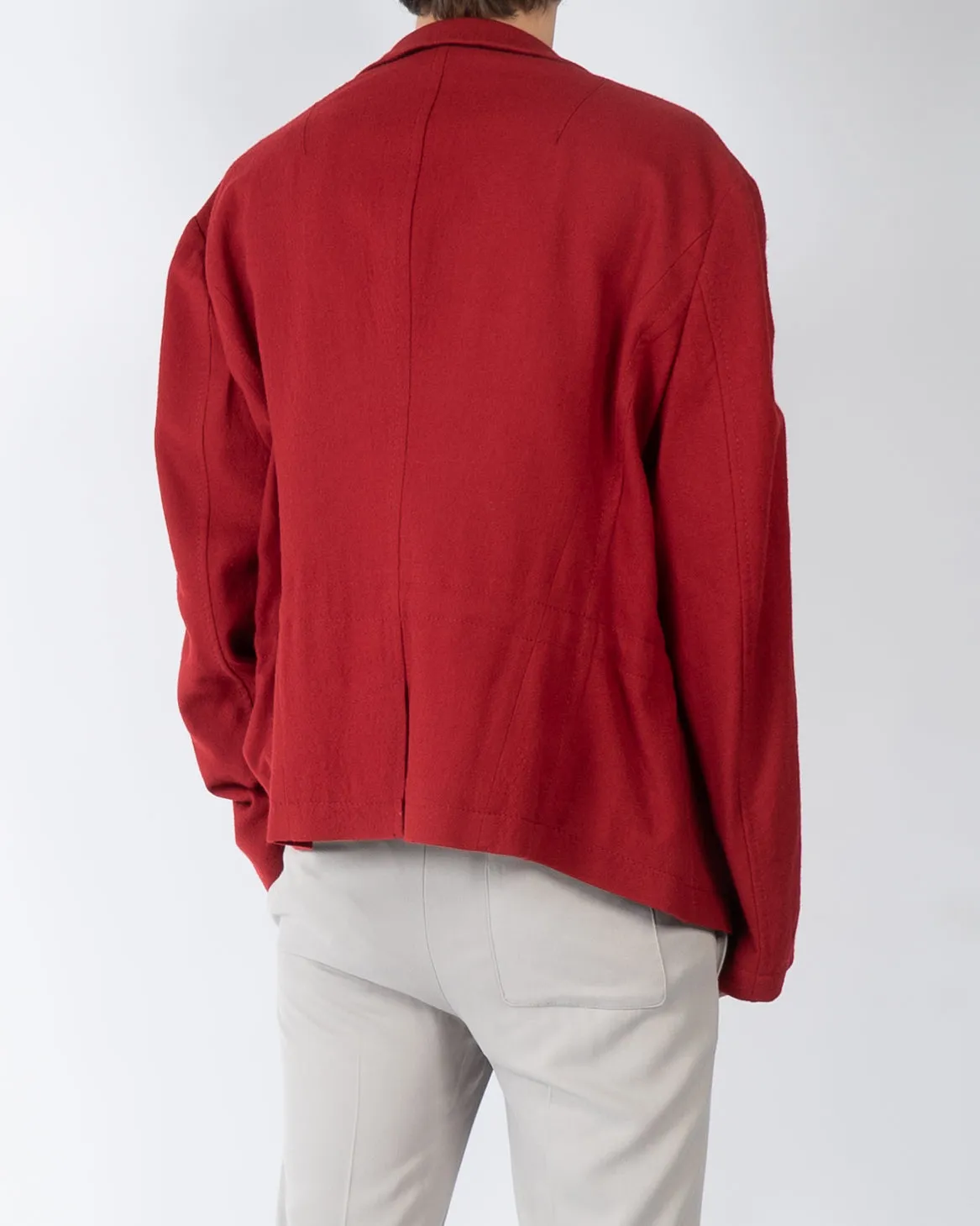 FW17 Blood Red Officers Blazer Coat 1 of 1 Sample