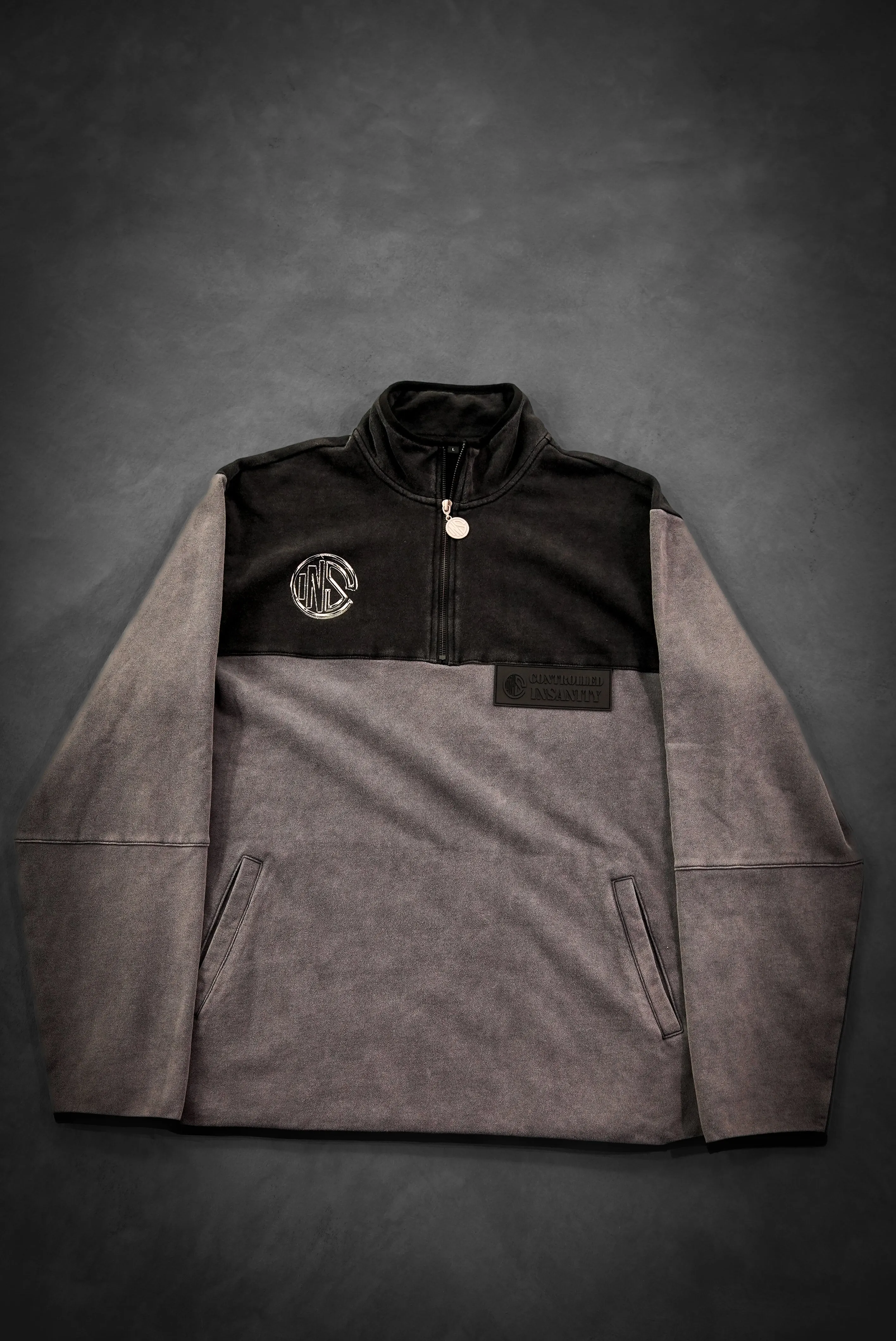Gunmetal Gray Suede Quarter-Zip