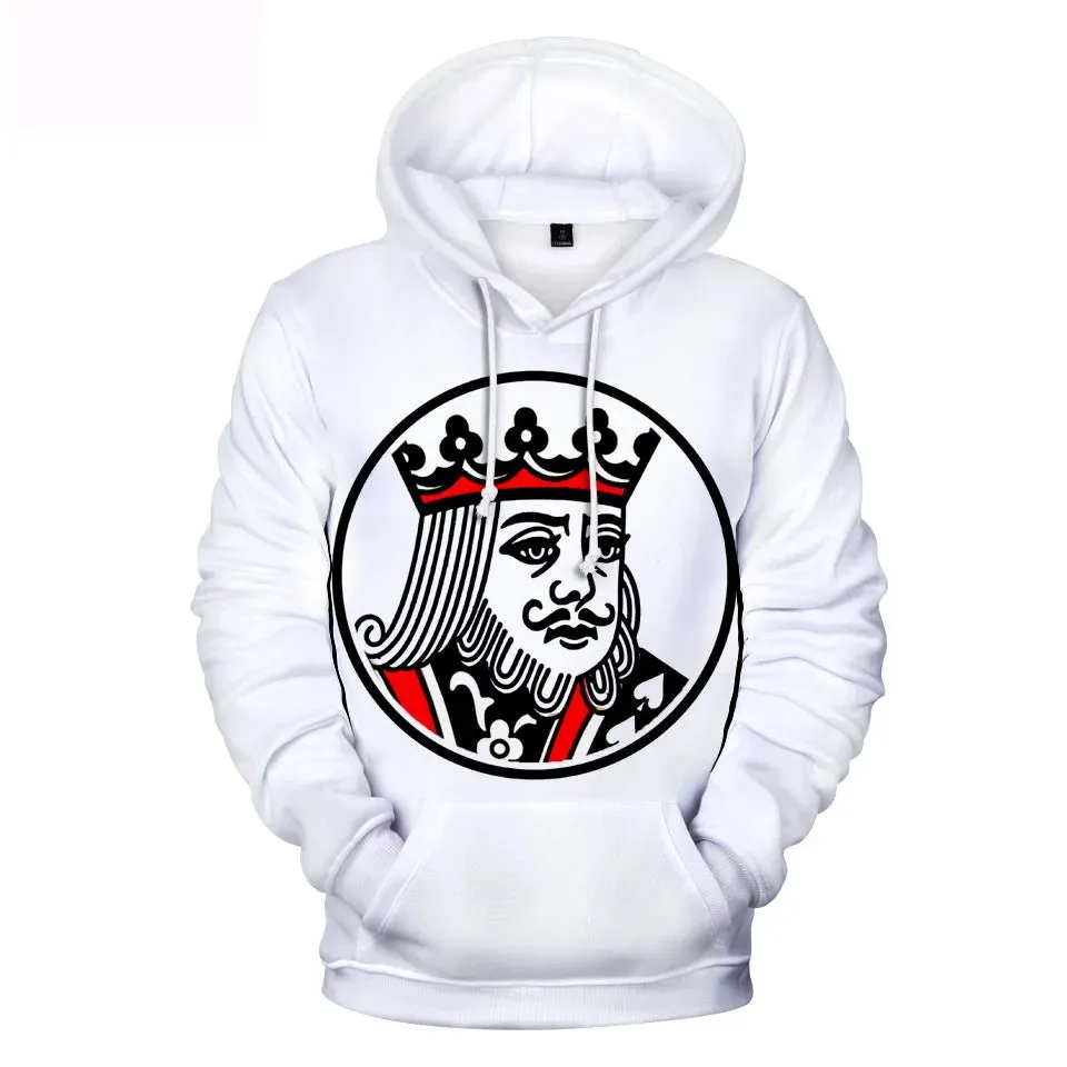 Heart Of The Cards Men's Hoodie 3D Poker Graphic Sweatshirt