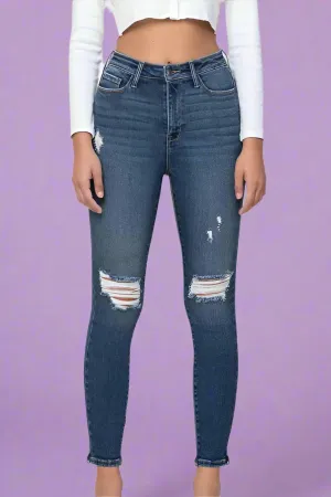 High Rise Ankle Destroy Skinny C220
