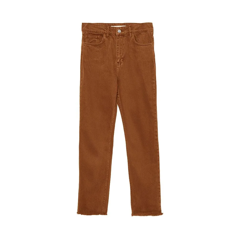 Hinnominate Chic Raw Cut Brown Jeans for Women