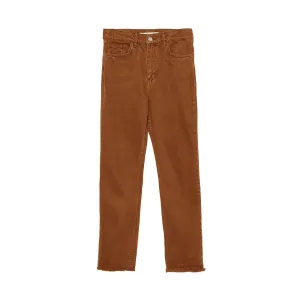Hinnominate Chic Raw Cut Brown Jeans for Women