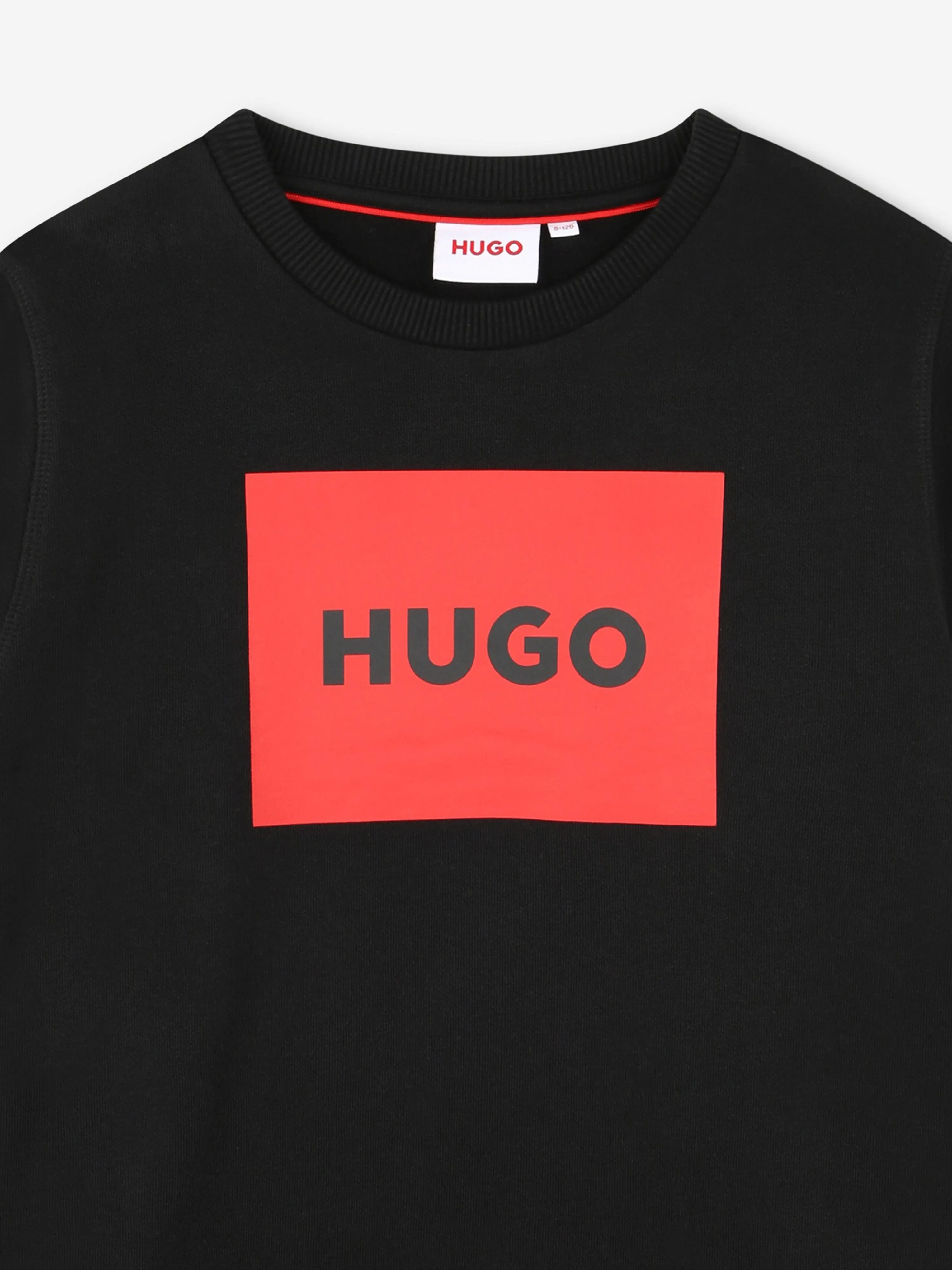 Hugo Boys Logo Print Sweatshirt in Black