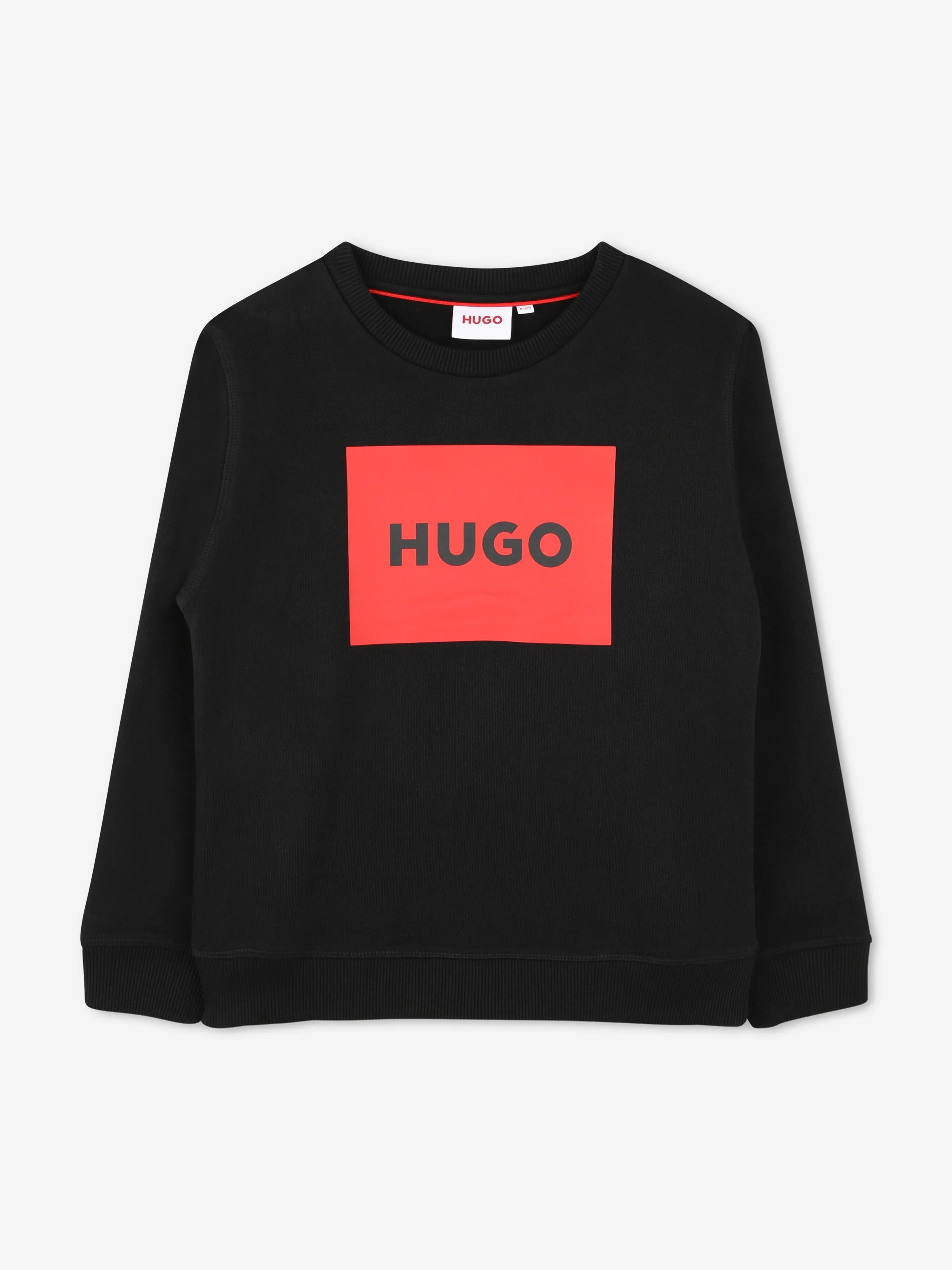 Hugo Boys Logo Print Sweatshirt in Black
