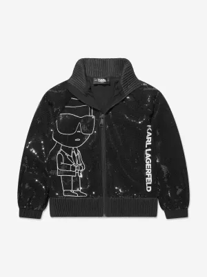 Karl Lagerfeld Girls Karl Ikonik Ceremony Jacket in Black