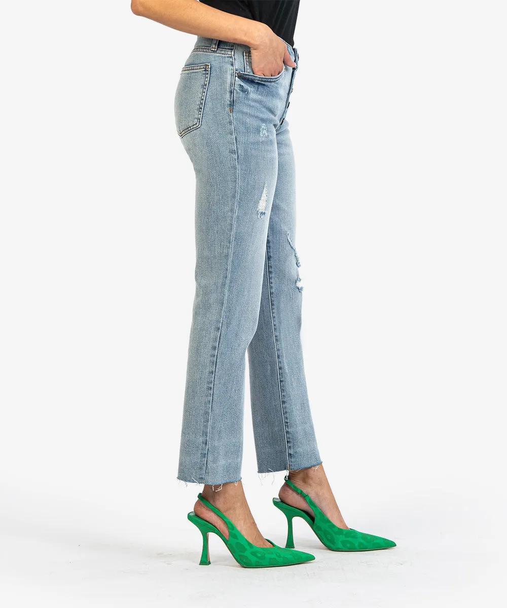 KUT From The Kloth | REESE HIGH RISE FAB AB STRAIGHT LEG (FAIR WASH)
