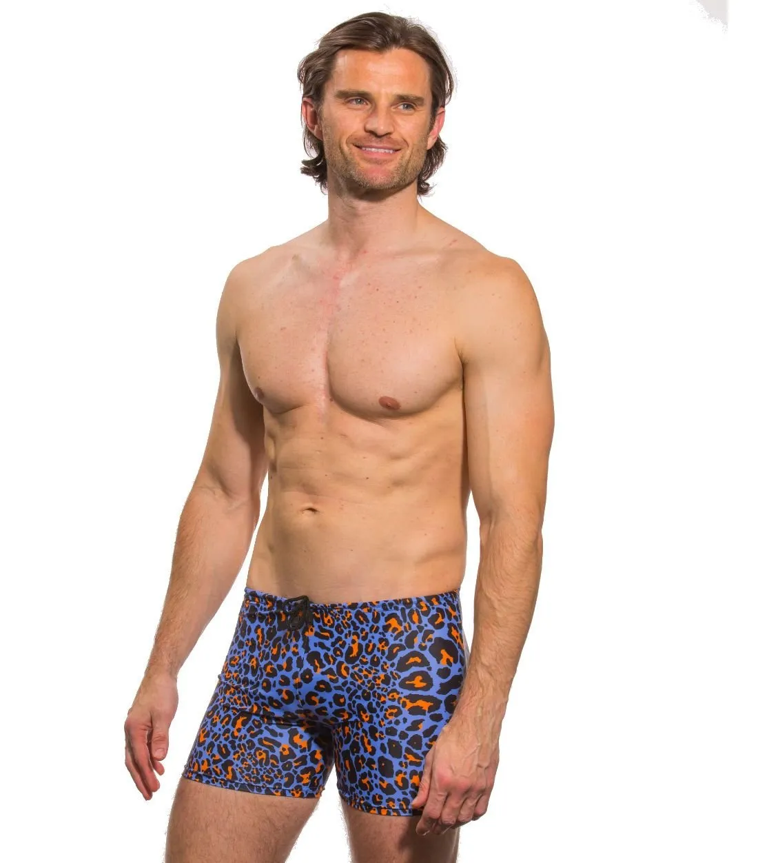 Leopard Orange Swim Shorts