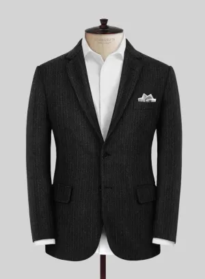 Light Weight Black Stripe Tweed Jacket