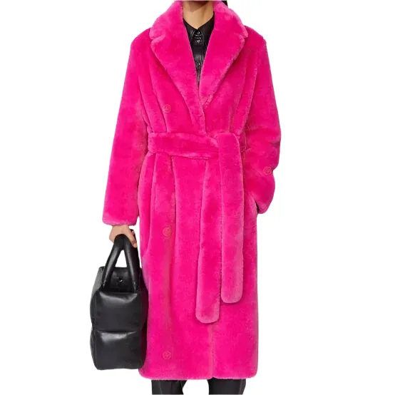 Luxe Oversized Faux Fur Belted Coat