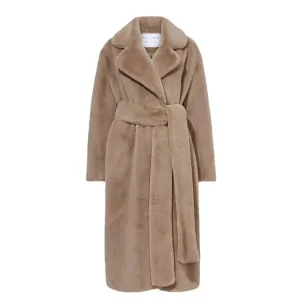 Luxe Oversized Faux Fur Belted Coat