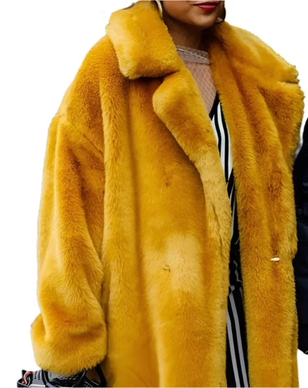 Luxe Oversized Faux Fur Belted Coat