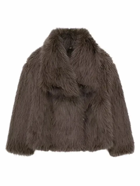 Luxurious Faux Fur Womens Jacket