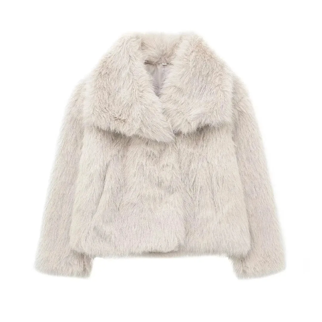 Luxurious Faux Fur Womens Jacket