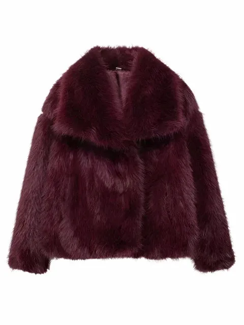 Luxurious Faux Fur Womens Jacket