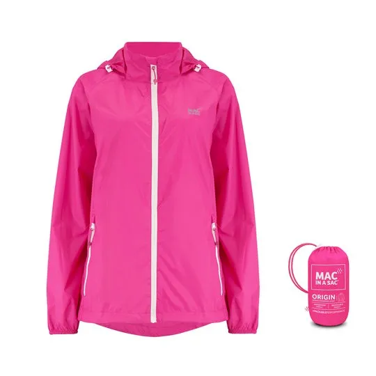 Mac in a Sac Adults Waterproof Breathable Windproof Unisex Origin Packable Jacket-PINK