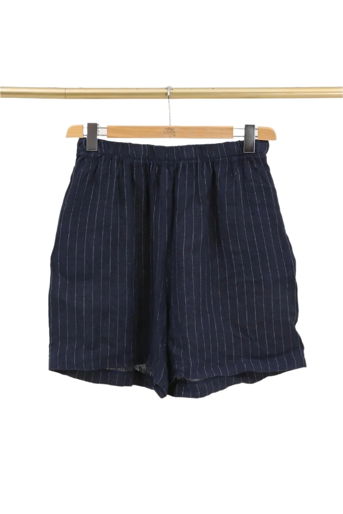 Made In Italy Linen Shorts With Elasticated Waist One Size