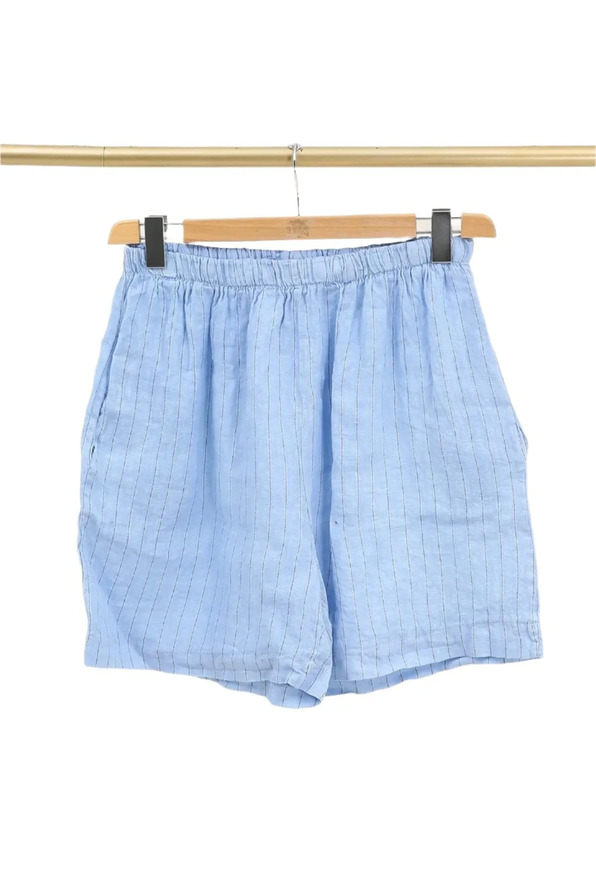 Made In Italy Linen Shorts With Elasticated Waist One Size