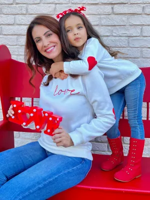 Mommy and Me Love Match Valentine's Crewneck Sweater