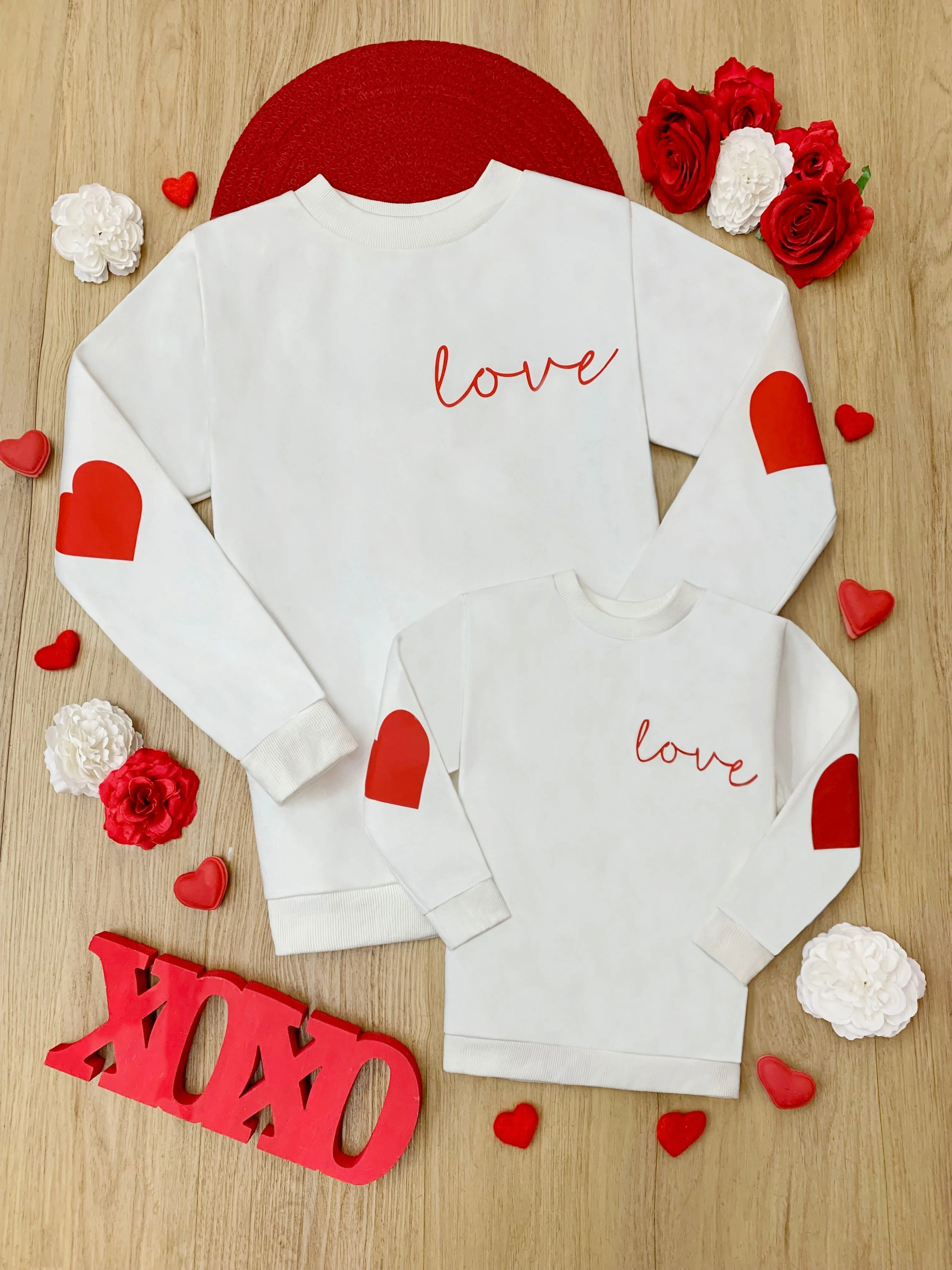 Mommy and Me Love Match Valentine's Crewneck Sweater